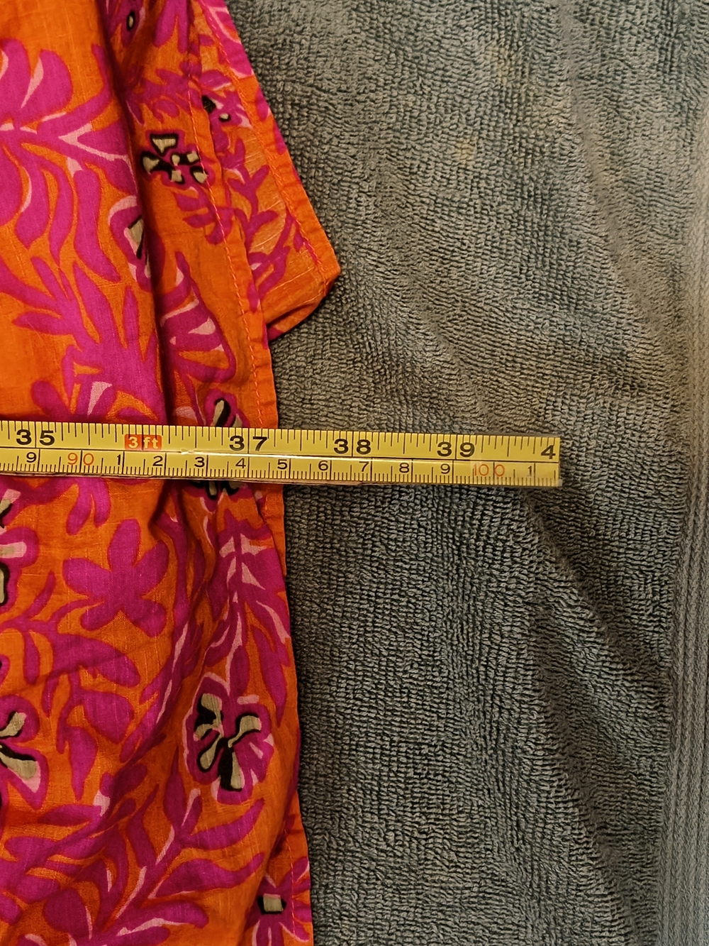 GAP Y2K 2006 Pink Orange Floral Drop Waist Dress Size 2 - Picture 5 of 13
